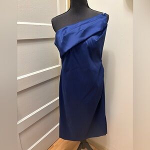 Donna Karen strapless asymmetrical cocktail dress nwt